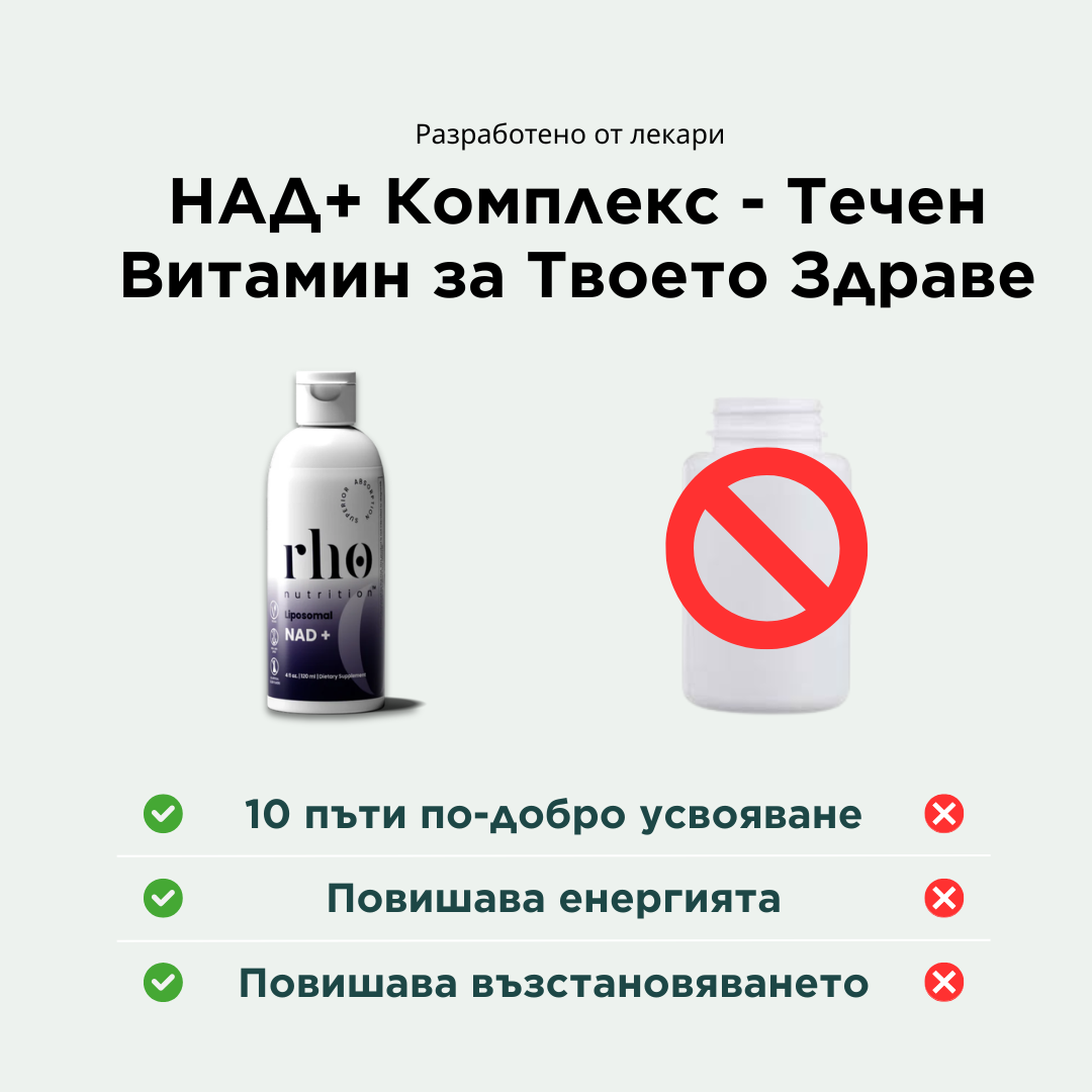 Липозомен НАД+ Комплекс - Течен Витамин за По-Добро Здраве